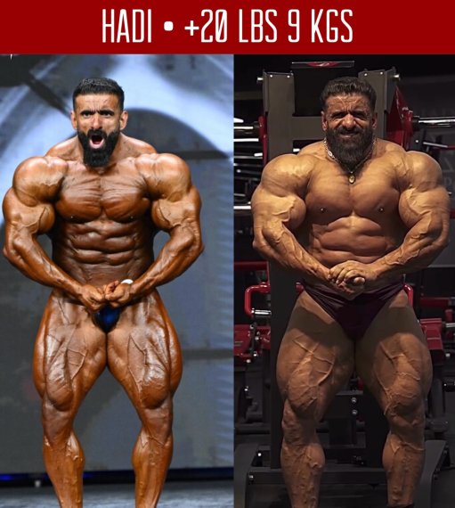 Хади Чупан (Hadi Choopan), набрал 9 килограммов мышечной массы за 12 недель до турнира "Мистер Олимпия" года
